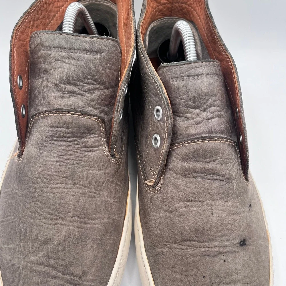 Frye Men's 9.5 Chukka Sneakers SMK Gray Leather Casual Shoes Lace-Up‎